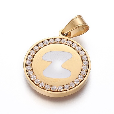 304 Stainless Steel Enamel Pendants STAS-E439-90Z-G-1
