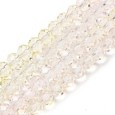 Transparent Painted Glass Beads Strands DGLA-A034-T6mm-A25-1