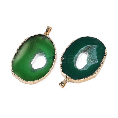 Natural Agate Big Pendants KK-F868-29G-05-1