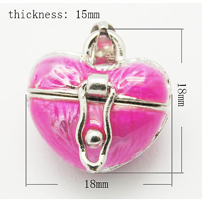 Brass Prayer Box Pendants KK-J269-A03-1