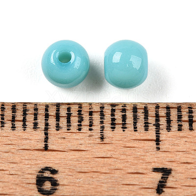 Opaque Solid Color Glass Beads GLAA-N007-4mm-A03-1