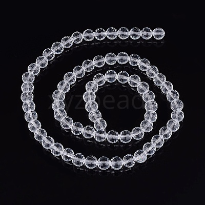 Transparent Glass Bead Strands GLAA-R095-10mm-15-1