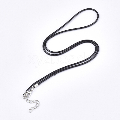 Waxed Cord Necklace Making with Iron Findings X-NJEW-R229-2.0mm-02-1