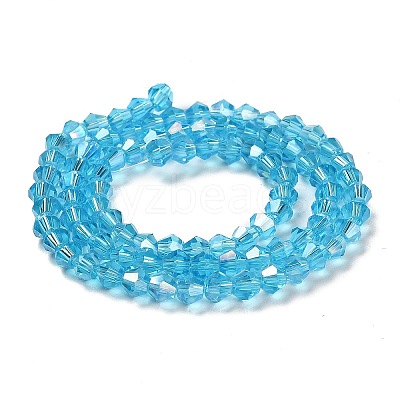 Transparent Electroplate Glass Beads Strands GLAA-F029-2mm-A19-1