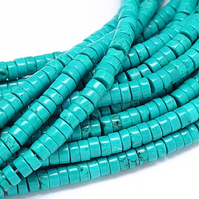 Natural Magnesite Heishi Beads Strands TURQ-E022-26B-6mm-1