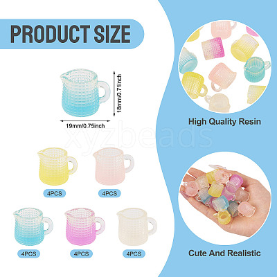 20Pcs 5 Colors Resin Cup Mini Model RESI-TA0005-73-1