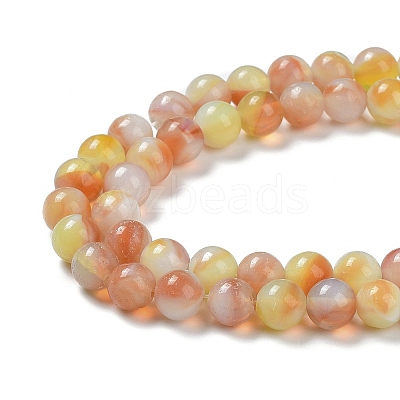 Glass Round Beads Strands GLAA-M044-01H-1