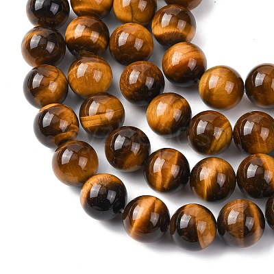 Natural Tiger Eye Beads Strands G-H329-C07-14mm-1