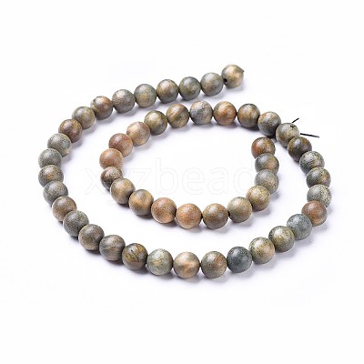 Natural Sandalwood Beads Strands WOOD-F008-02-D-1