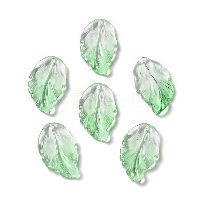 Dyed & Heated Glass Pendants GLAA-B009-06C-1