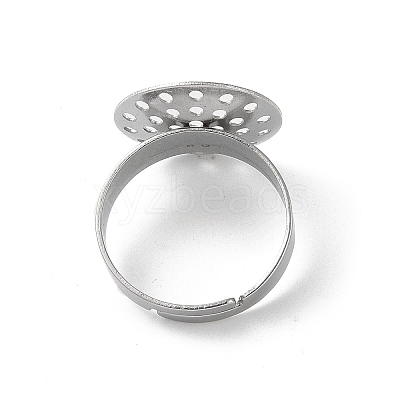 Non-Tarnish 304 Stainless Steel Sieve Ring Settings STAS-K278-06A-P-1
