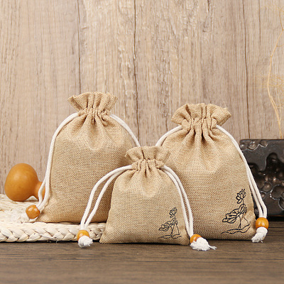 Linenette Drawstring Bags CON-PW0001-085B-05-1
