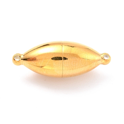 Ion Plating(IP) 304 Stainless Steel Magnetic Clasps with Loops STAS-M290-06B-G-1