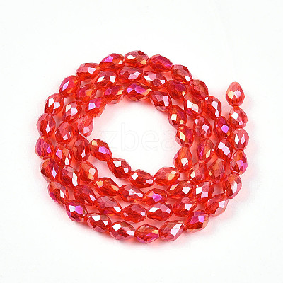 Transparent Electroplate Glass Beads Strands LS-EGLA-N013-T6mm-B29-1