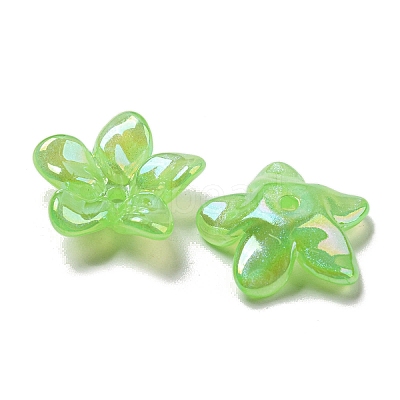 AB Color Plated Acrylic Beads X-OACR-G034-01B-1