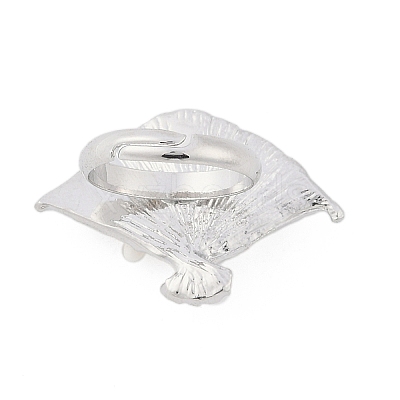 Shell Open Cuff Ring for Women RJEW-Z047-01P-03-1