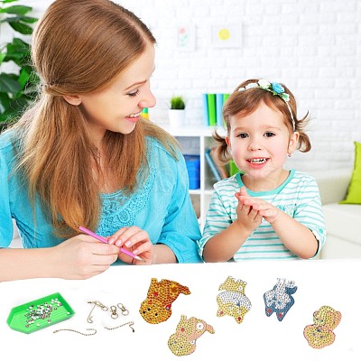 DIY Diamond Painting Keychain Kits DIY-WH0166-39-1