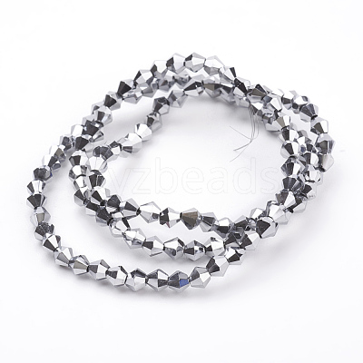 Electroplate Glass Beads Strands X-EGLA-S057-4-1