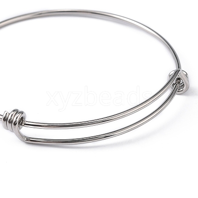 Tarnish Resistant Adjustable 316 Surgical Stainless Steel Expandable Bangle Making MAK-M188-02-1