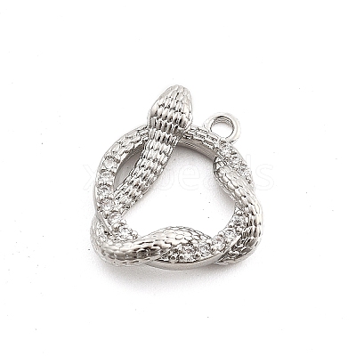 Brass Micro Pave Cubic Zirconia Pendants KK-M321-01B-P-1
