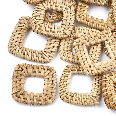 Handmade Reed Cane/Rattan Woven Linking Rings WOVE-T005-21A-1