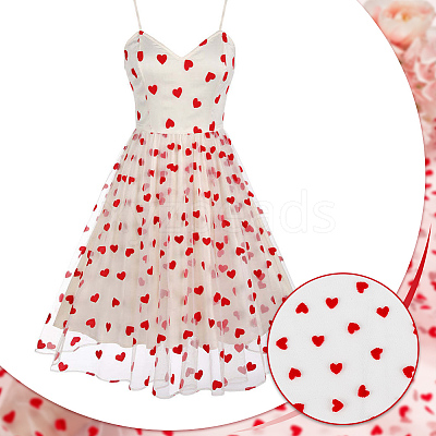 Polyester Mesh Lace Fabric DIY-WH0504-330A-1