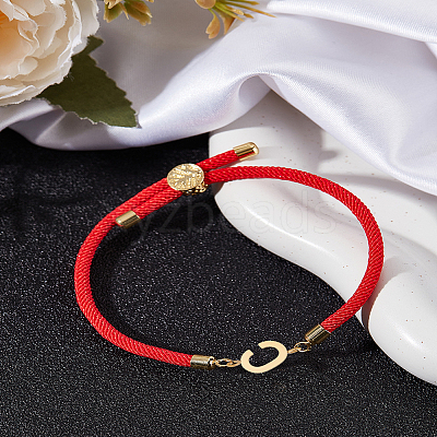 1Pc Adjustable Nylon Cord Slider Bracelets for Women BJEW-LP0001-32C-02-1