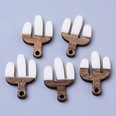 Resin & Walnut Wood Pendants LS-RESI-N025-008A-B02-1