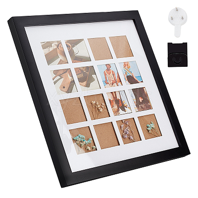 Square Wood Photo Frame Stand DJEW-WH0039-68B-1