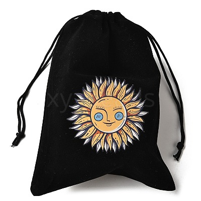 Rectangle Printed Velvet Cloth Packing Pouches ABAG-U006-03C-1