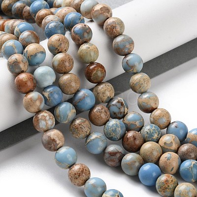 Dyed Natural Regalite/Imperial Jasper/Sea Sediment Jasper Beads Strands G-B124-C01-03-1