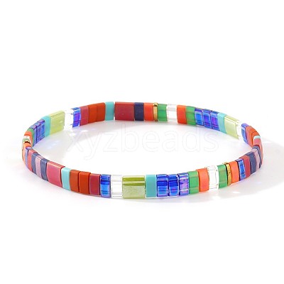 Bohemian Glass Seed Beaded Stretch Bracelets JM4508-73-1