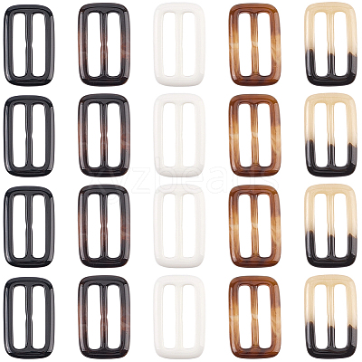 20Pcs Resin Tri-Glide Adjuster Buckles FIND-GF0008-12A-1