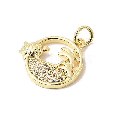 Brass Micro Pave Cubic Zirconia Pendants LS-KK-P343-01A-G-1