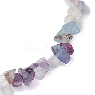 Natural Fluorite Beads Kids Bracelets BJEW-JB10611-06-1