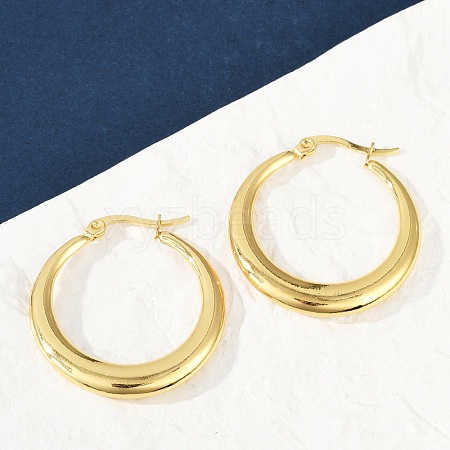 304 Stainless Steel Hoop Earrings for Women EJEW-U046-07G-B-1