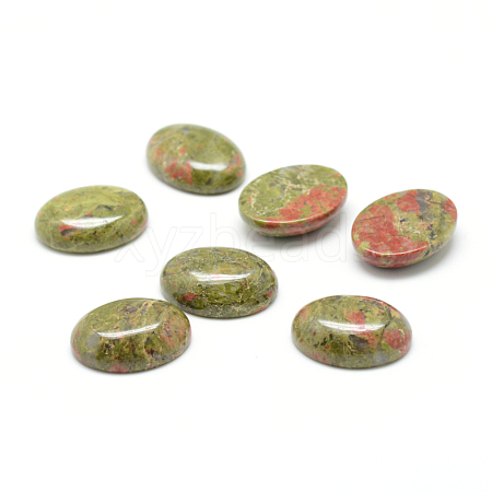 Natural Unakite Gemstone Cabochons G-T020-18x25mm-18-1