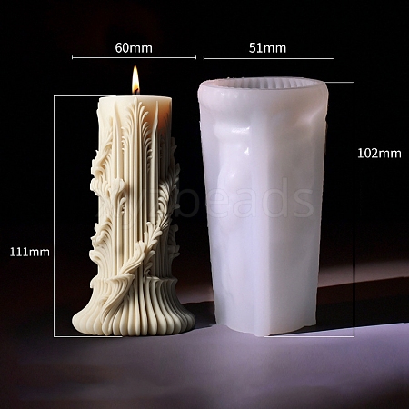 Column with Flower DIY Candle Silicone Molds PW-WG4721C-01-1