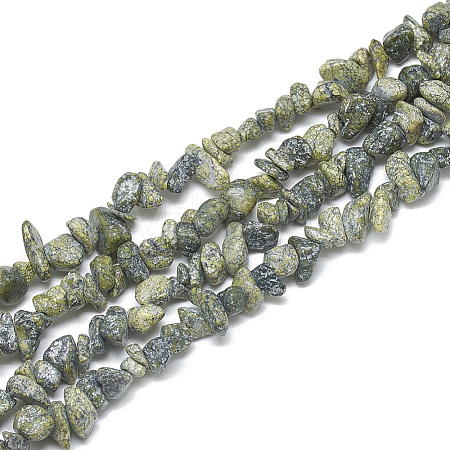 Natural Serpentine/Green Lace Stone Beads Strands G-S314-35-1