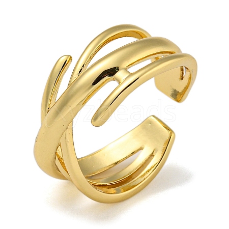 Brass Open Cuff Rings RJEW-Z050-01G-1