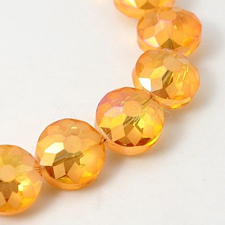 Electorplated Glass Beads EGLA-E002-2P-1