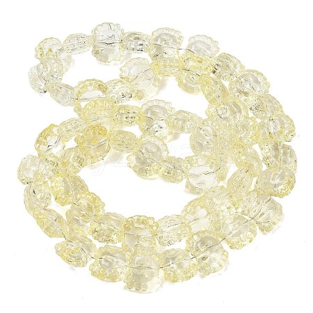 Electroplate Baking Paint Transparent Glass Beads Strands GL-CBA17FF-02E-1