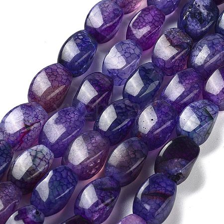 Natural Dragon Veins Agate Beads Strands G-G172-01N-1