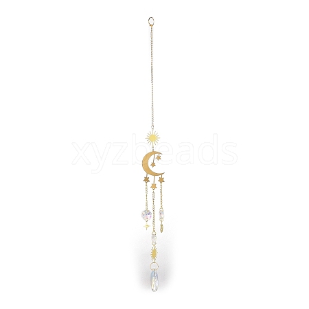 Brass Big Pendant Decorations HJEW-M005-04B-G-1