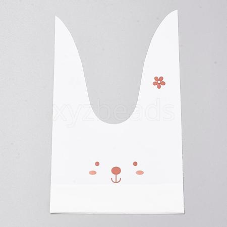 Kawaii Bunny Plastic Bags ABAG-WH0002-09-1