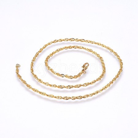 304 Stainless Steel Rope Chain Necklaces NJEW-F227-08G-02-1