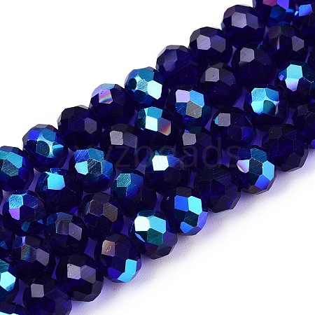 Electroplate Glass Beads Strands EGLA-A044-T6mm-L06-1