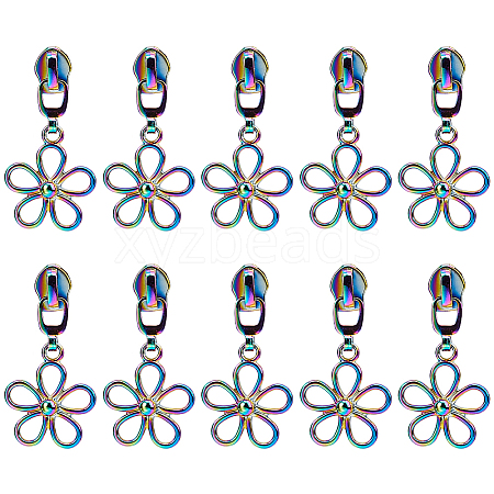14Pcs Flower #5 Zinc Alloy Replacement Zipper Sliders FIND-GF0005-70C-1