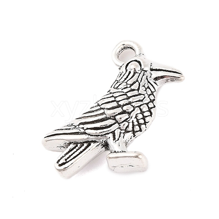 Tibetan Style Alloy Bird Pendants TIBEP-1425-AS-LF-1