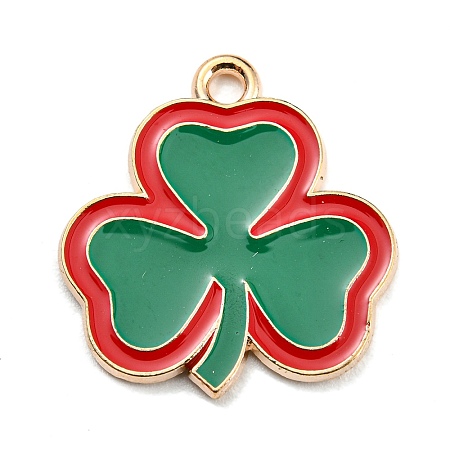 Saint Patrick's Day Alloy Enamel Pendants ENAM-G222-01E-01-1